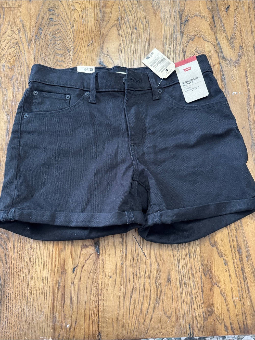 Levi’s mid-rise, mid-length shorts